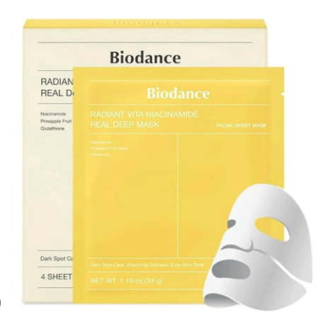 BIODANCE Radiant Vita Niacinamide Real Deep Mask 34g (1 EA) – Image 2