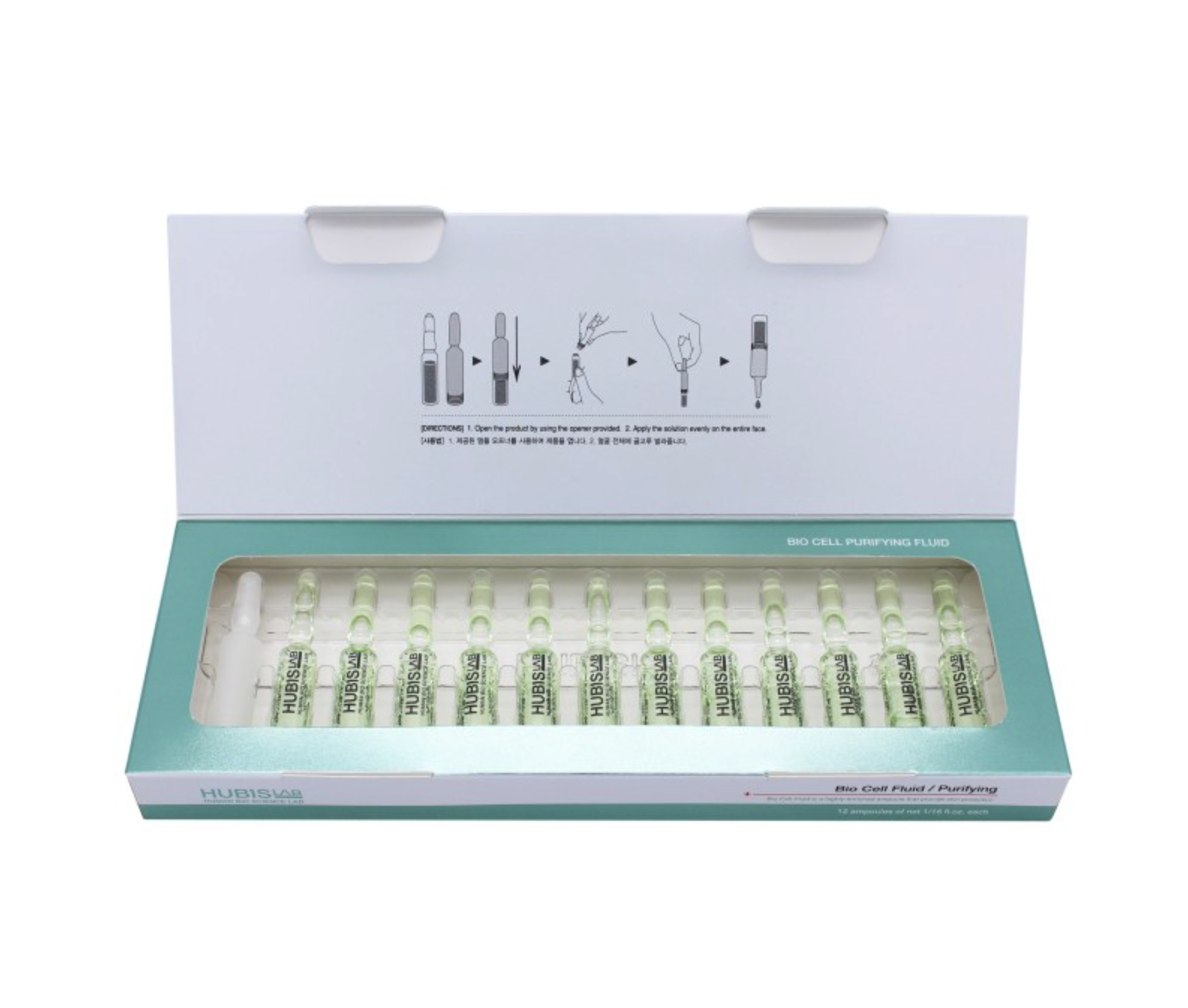HubisLab Bio Cell Fluid  PURIFYING  ampoule ( Anti-acné) uni-dose 2ml x 12 unités